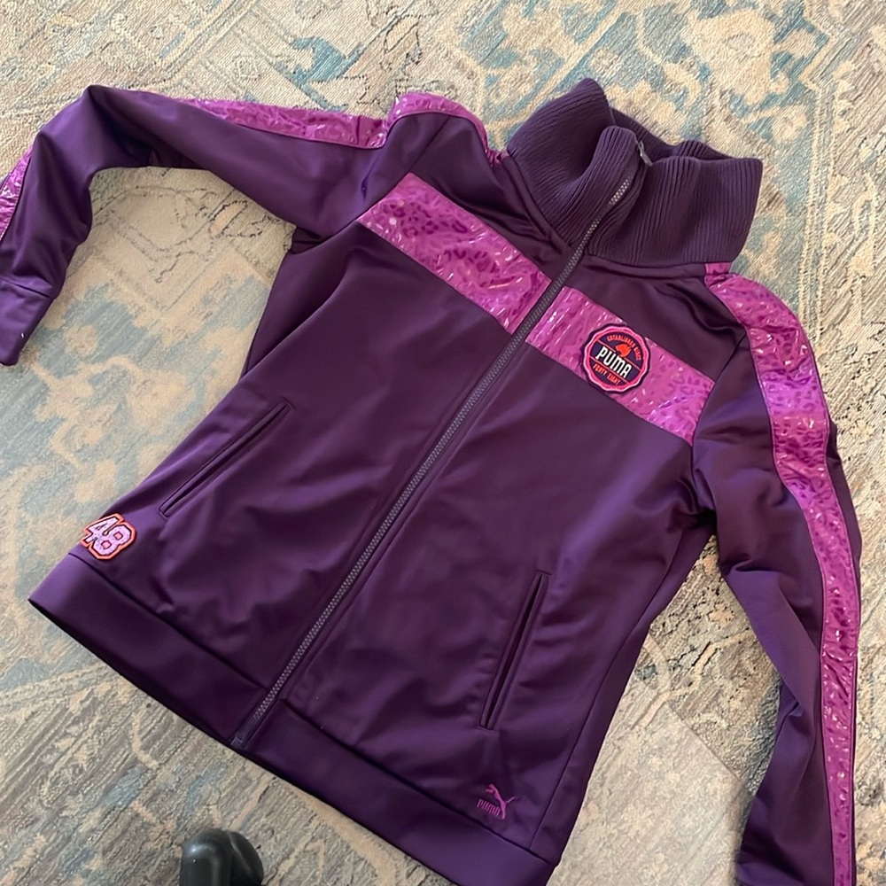 L Puma 48 track jacket purple
